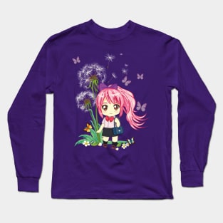 butterfly girl Long Sleeve T-Shirt